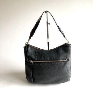 Banana Repablic Black Pebble Genuine Leather Shoulder Bag